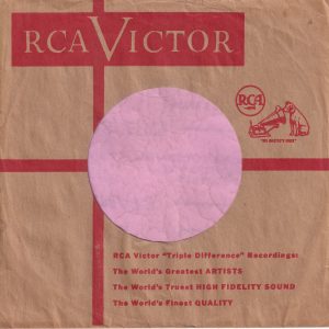 RCA Victor U.S.A.  Four Lines Of Text Printed In U.S.A. Is Parralel On Bottom Line Company Sleeve 1952 – 1954