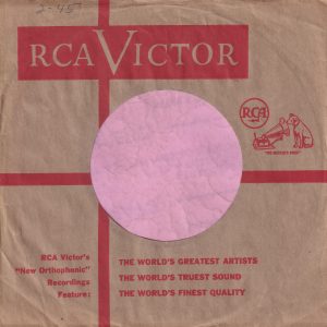 RCA Victor U.S.A.  Three Lines Of Text Company Sleeve 1952 – 1954