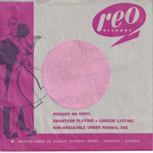Reo Records Canadian Company Sleeve