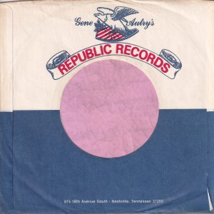 Republic Records U.S.A. Company Sleeve 1977 – 1978
