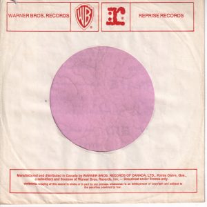 Warner Bros. Records Reprise Records Canadian Company Sleeve