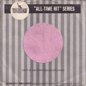 Liberty Records U.S.A. All Time Hit Series Company Sleeve 1961 -1965