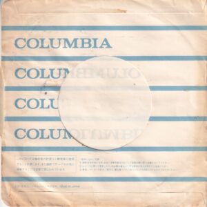 Columbia Records Japan Blue Print On White Company Sleeve