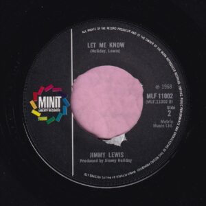 Jimmy Lewis ” Let Me Know ” Minit Records Vg