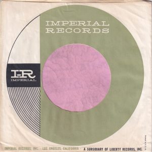 Imperial Records U.S.A. Green Circle Black Print Company Sleeve 1963 – 1965