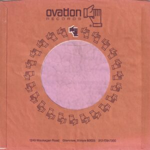 Ovation Records U.S.A. Light Brown Company Sleeve 1977 – 1981