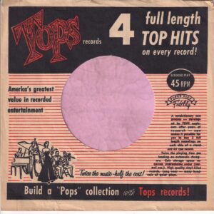 Tops Records U.S.A. Company Sleeve 1954 – 1959