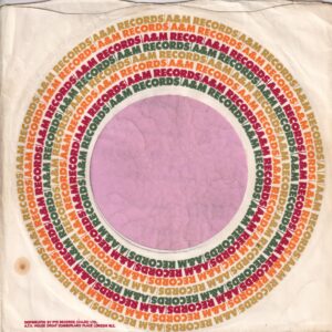 A&M Records U.K. White Background Company Sleeve 1967 – 1972