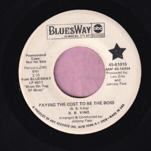 B.B. King ” Paying The Cost To Be The Boss ” Bluesway Demo Vg+