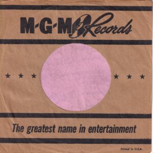 MGM Records U.S.A. Brown Paper Ep Albums Adverts X Series 1950 -1952 Large Notch Company Sleeve 1952-1955