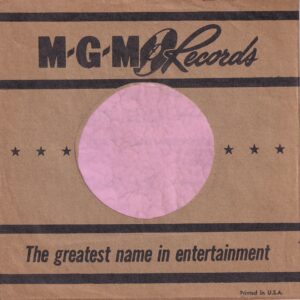 MGM Records U.S.A. Brown Paper Ep Albums Adverts X Series 1955 Company Sleeve 1955-1959