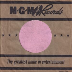 MGM Records U.S.A. Brown Paper Ep Albums Adverts X Series 1950 -1952 Small Notch Company Sleeve 1952-1955