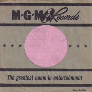 MGM Records U.S.A. Khaki Paper Company Sleeve 1951
