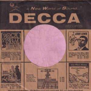 Decca Records U.S.A. Lp Thumbnails 56-57 Printed On Both Sides Company Sleeve 1957 – 1959