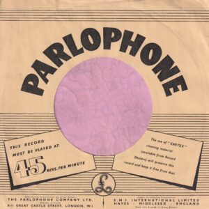 Parlophone U.K. Same Text Both Sides Company Sleeve 1956 – 1957