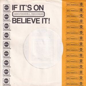 ABC Dunhill Records U.S.A. No Ad Details Company Sleeve 1970 – 1971