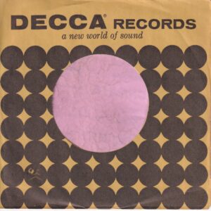 Decca Records U.S.A. Company Sleeve 1962 – 1964