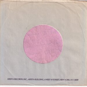 Arista Records U.S.A. 6 West 57 St. Address Grey Company Sleeve 1976 – 1978