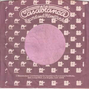 Casablanca U.S.A. Record And Filmworks Address Printed On Two Lines Company Sleeve 1977 – 1982