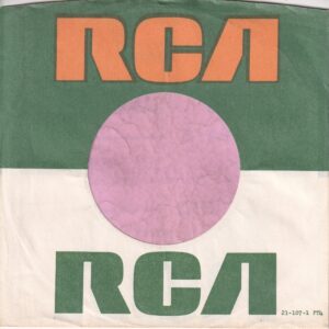 RCA U.S.A. Export Sleeve Never Used Domestically Company Sleeve 1972 – 1975