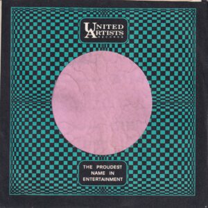 United Artists Records U.S.A. Green and Black Cut Straight With No Notch Company Sleeve 1964 – 1968