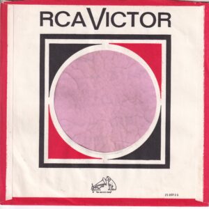RCA Victor U.S.A. Bottom Logo Centered Printed Details 21.107.1.1 Company Sleeve 1966 ? – 1969