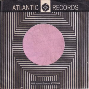 Atlantic Records U.S.A. White Print On Top Border Company Sleeve 1960 – 1962