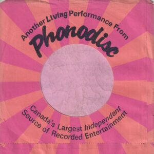 Phonodisc Canadian Orange And Pink Company Sleeve