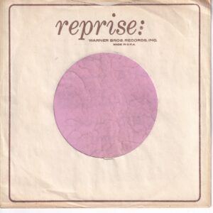Reprise Records U.S.A. Cut Straight With V Notch Company Sleeve 1964 – 1968