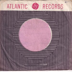 Atlantic Records U.S.A. Purple Print Cut Straight Company Sleeve 1962 – 1964