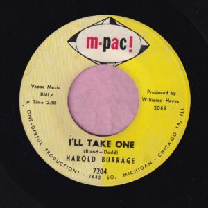 Harold Burrage ” I’ll Take One ” M-Pac ! Vg+