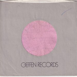 Geffin Records U.S.A. Curved Top Company Sleeve 1980 – 1982