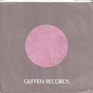 Geffin Records U.S.A. Cut Straight Matt Finish Company Sleeve 1982 – 1990