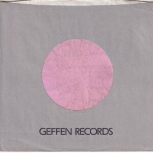 Geffin Records U.S.A. Curved Top Company Sleeve 1982 – 1990