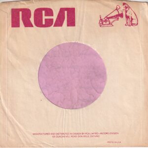 RCA Canadian Red Print On White With Dog Logo Company Sleeve