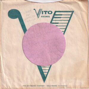 Vito Records U.S.A. Company Sleeve 1954
