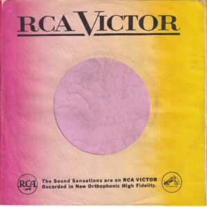 RCA Victor U.S.A. Cut Straight Without A Notch Red To Yellow Company Sleeve 1959 – 1960