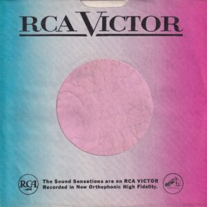 RCA Victor U.S.A. Cut Straight With A Notch Blue To Red Company Sleeve 1959 – 1960
