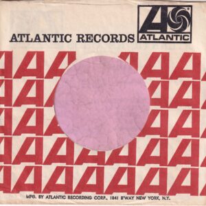 Atlantic Records U.S.A. Broadway Address On Back Curved Top Inside Glued Company Sleeve 1965 – 1971