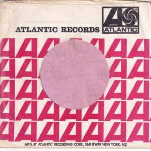 Atlantic Records U.S.A. Broadway Address On Front Curved Top Inside Glued Company Sleeve 1965 – 1971