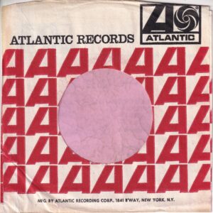 Atlantic Records U.S.A. Broadway Address On Front Curved Top Cut Low On Back Company Sleeve 1965 – 1971