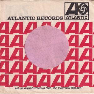Atlantic Records U.S.A. Broadway Address On Front Curved Top Inside Glued Space Below Address Details Company Sleeve 1965 – 1971