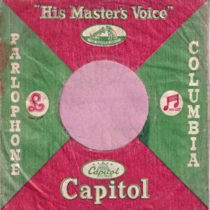 HMV His Masters Voice Ireland Parlophone Columbia Capitol Green And Red Print Company Sleeve