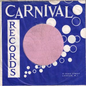 Carnival Records U.K. Company Sleeve 1963 – 1965