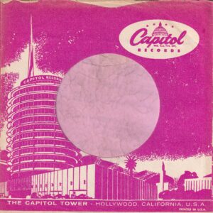 Capitol Records U.S.A. Hollywood California. USA Address Cut Straight With Notch P In USA Company Sleeve 1959 -1961