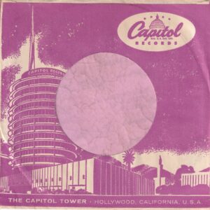 Capitol Records U.S.A. Hollywood California. USA Address Details With No Printed In The USA Details Waxy Paper Company Sleeve 1959 -1961