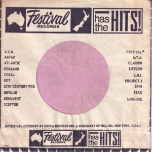 Festival Records Australia Company Sleeve 1966
