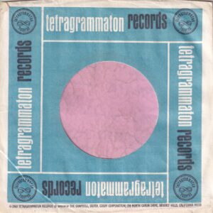 Tetragrammaton Records U.S.A. Company Sleeve 1968 – 1970