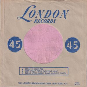 London Records U.S.A. Blue Print No Reg Mark Company Sleeve  19 ? -1962