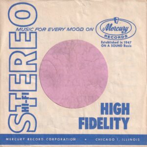 Mercury Records U.S.A. Stereo Small Blue Band On Bottom Company Sleeve